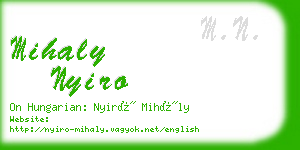 mihaly nyiro business card